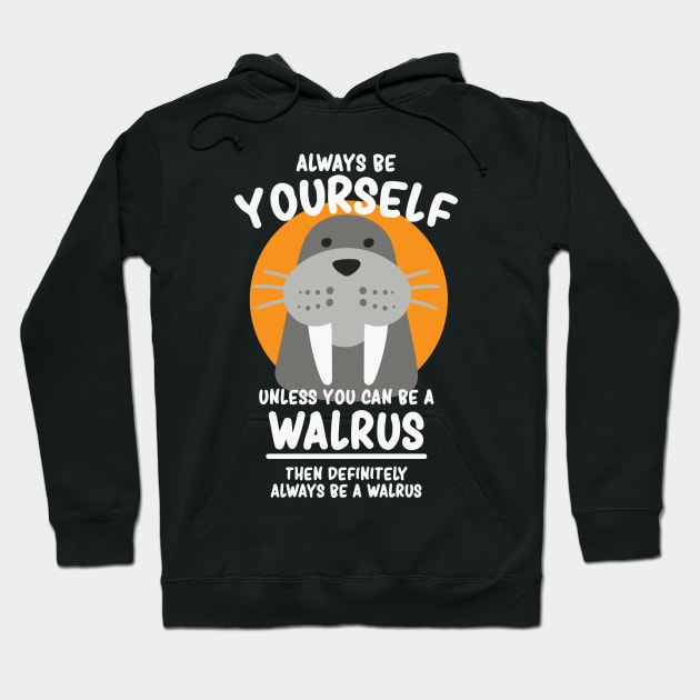 Baby Walrus Gift Idea Funny I Am The Walrus Hoodie by tanambos